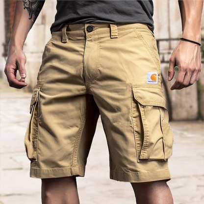 Men's Outdoor Khaki Cargo Shorts-Unitsen