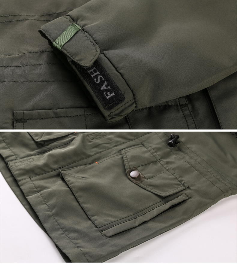 Men's Mid-length Plus Fleece Waterproof And Oil-proof Outdoor Hooded Jacket-Unitsen