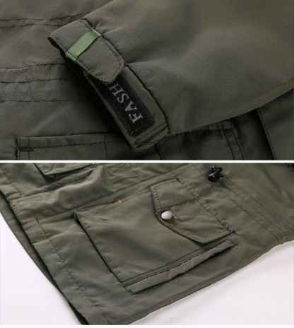 Men's Mid-length Plus Fleece Waterproof And Oil-proof Outdoor Hooded Jacket-Unitsen