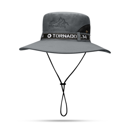 UPF 50+ Summer Hats Men Sun Protector UV-proof Breathable Bucket Hat Large Wide Brim Hiking Outdoor Fishing Beach Cap-Unitsen
