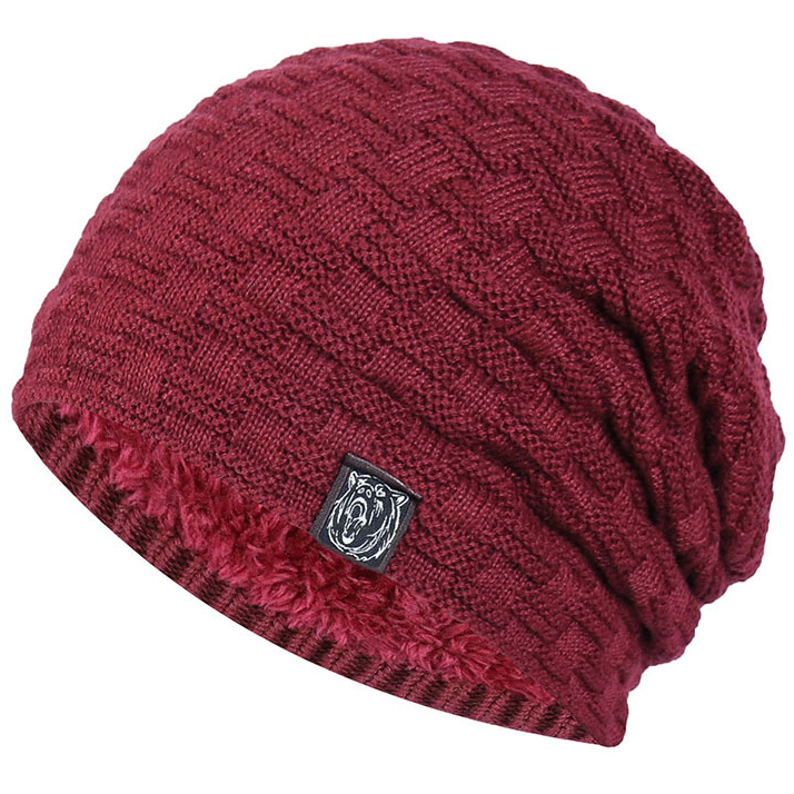 Men's Outdoor Skiing Cashmere Thick Wool Hat Knitted Hat-Unitsen