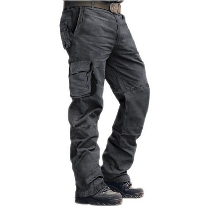 Men's Outdoor Multi-bag Cotton Sports Casual Cargo Pants-Unitsen