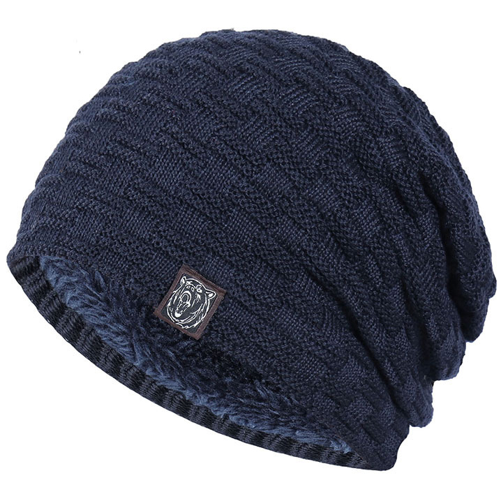 Men's Outdoor Skiing Cashmere Thick Wool Hat Knitted Hat-Unitsen