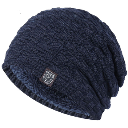 Men's Outdoor Skiing Cashmere Thick Wool Hat Knitted Hat-Unitsen