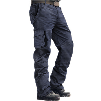 Men's Outdoor Multi-bag Cotton Sports Casual Cargo Pants-Unitsen