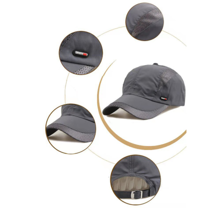 Men's Outdoor Sports Quick Dry Washable Breathable Big Brim Sunhat-Unitsen