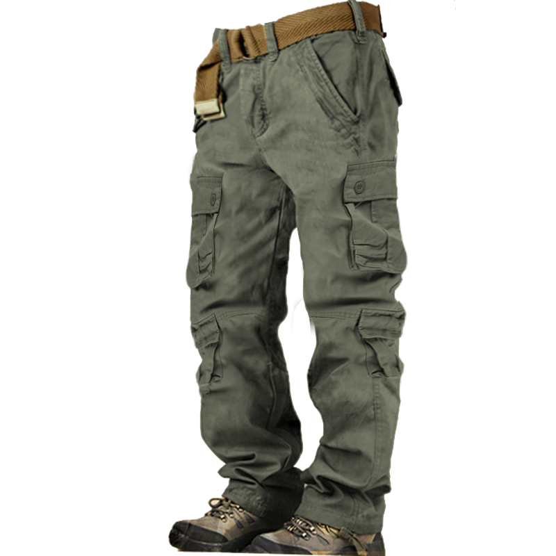 Men's Multi-pocket Outdoor Cotton Cargo Pants-Unitsen
