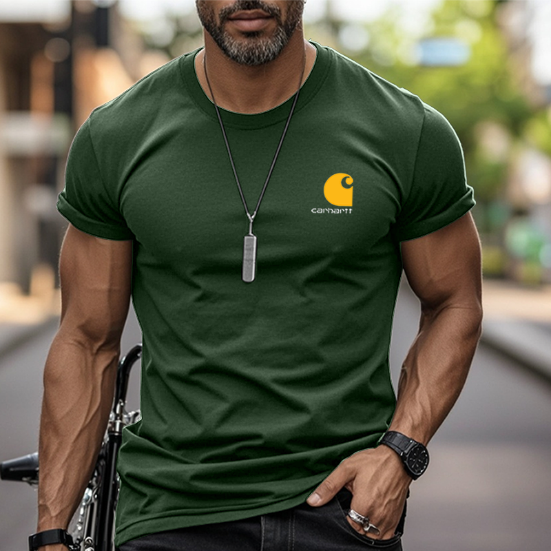 Men's Casual Graphic Print Cotton T Shirt-Unitsen