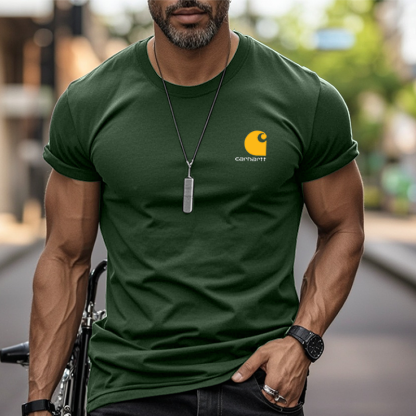 Men's Casual Graphic Print Cotton T Shirt-Unitsen