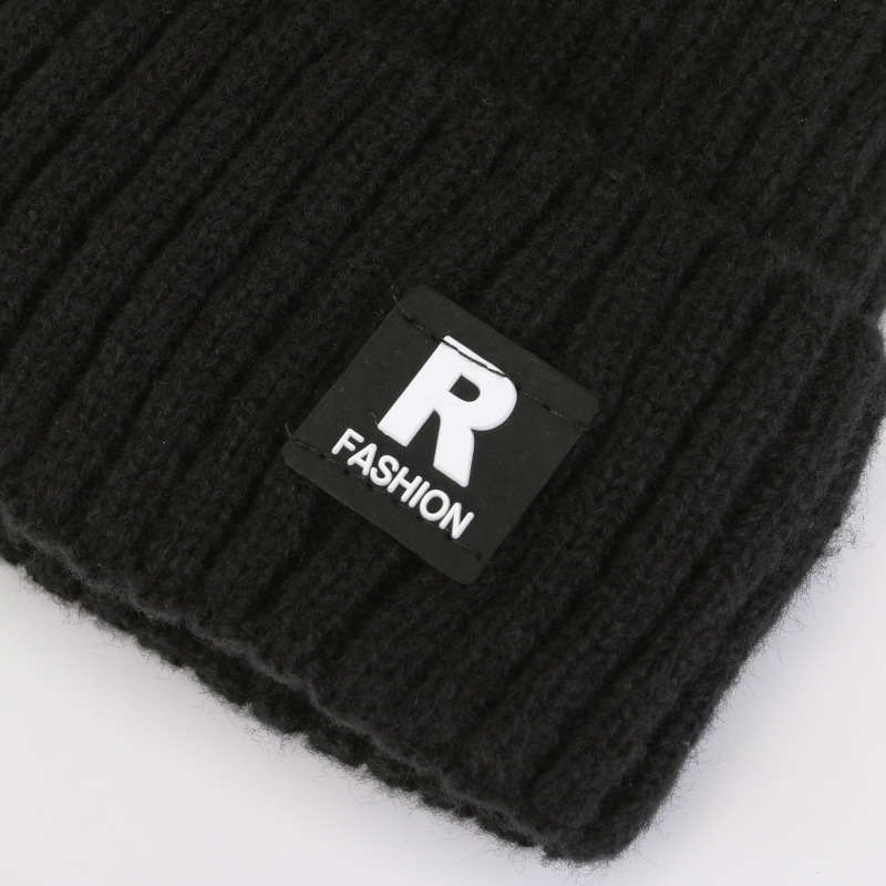 1pc Men's Korean Style Warm Knitted Hat Fleece Lined Beanie Winter Cap Hat-Unitsen