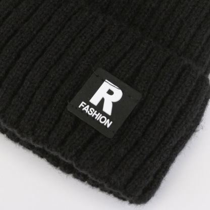 1pc Men's Korean Style Warm Knitted Hat Fleece Lined Beanie Winter Cap Hat-Unitsen