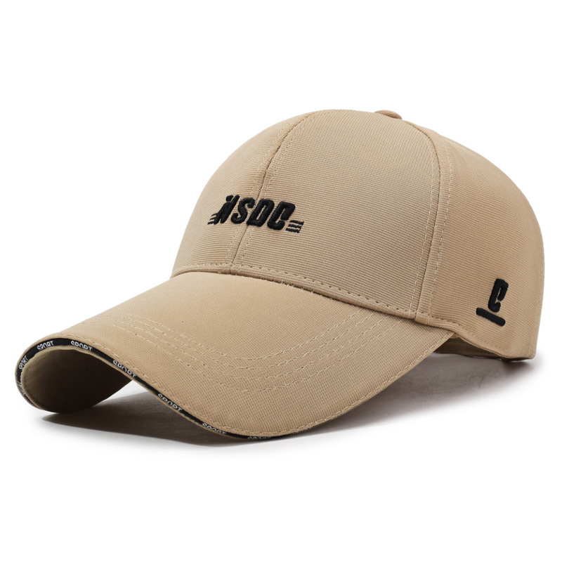 Wide Brim Embroidered Letters Outdoor Sun Hat Adjustable Baseball Cap-Unitsen