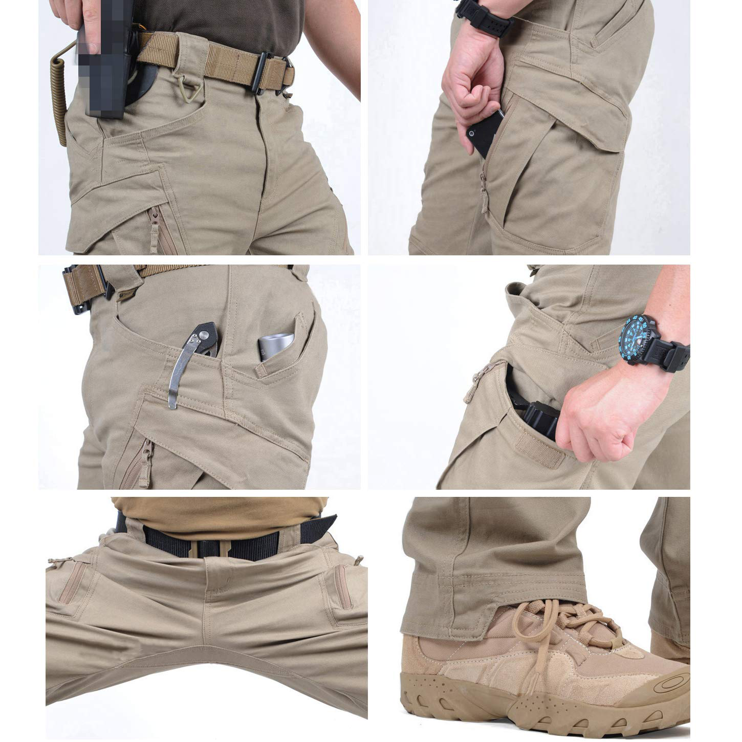 Men's Multi-pocket Tactical Waterproof Hiking CargoPants-Unitsen