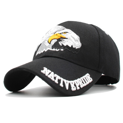 Men's Color Blocked Embroidered Eagle Sunscreen Baseball Cap-Unitsen