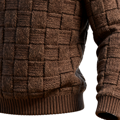 Men's Cable Knit Button-Down Sweater-Unitsen