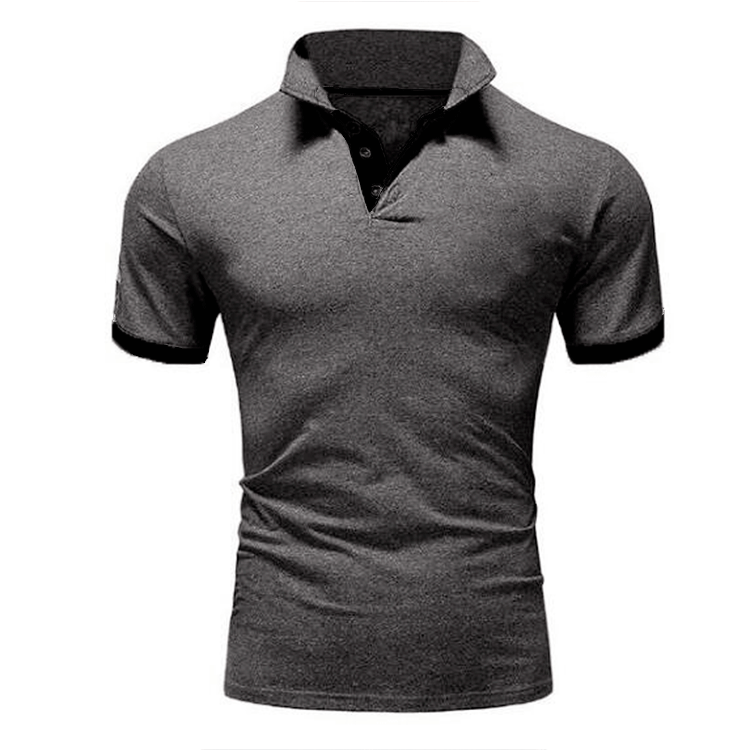 Men's T Shirt Tee Polo Shirt Golf Shirt Turndown Casual Soft Breathable Short Sleeve Lake Blue Black White Solid Cloths-Unitsen