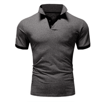 Men's T Shirt Tee Polo Shirt Golf Shirt Turndown Casual Soft Breathable Short Sleeve Lake Blue Black White Solid Cloths-Unitsen