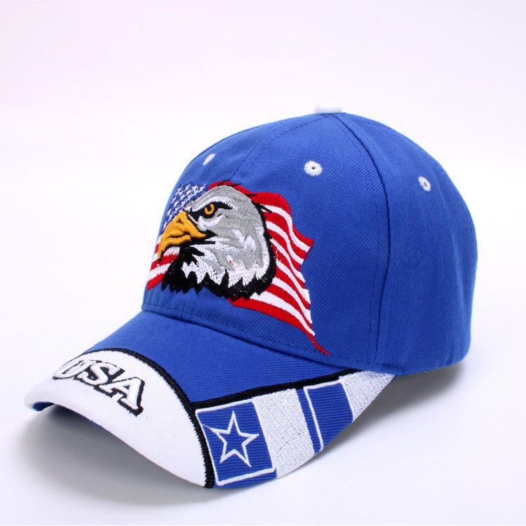 Men's Color Blocked Embroidered Eagle Sunscreen Baseball Cap-Unitsen