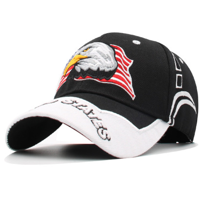 Men's Color Blocked Embroidered Eagle Sunscreen Baseball Cap-Unitsen