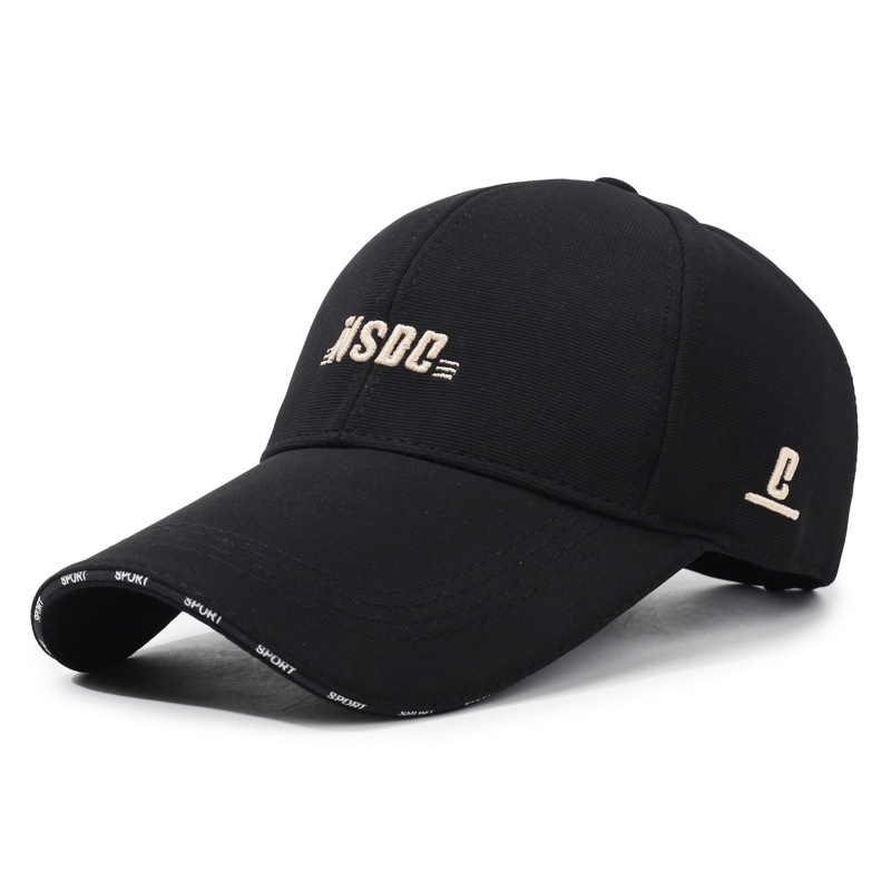 Wide Brim Embroidered Letters Outdoor Sun Hat Adjustable Baseball Cap-Unitsen
