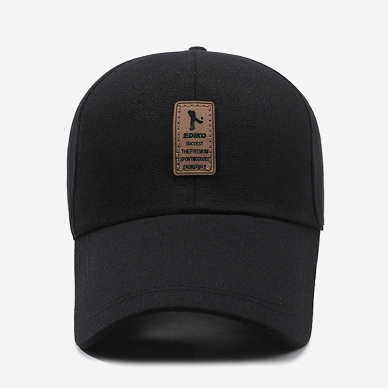 Men's Outdoor Breathable Casual Leather Label Baseball Cap Sun Hat-Unitsen