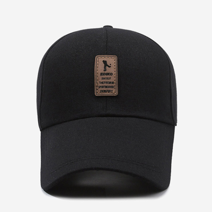 Men's Outdoor Breathable Casual Leather Label Baseball Cap Sun Hat-Unitsen