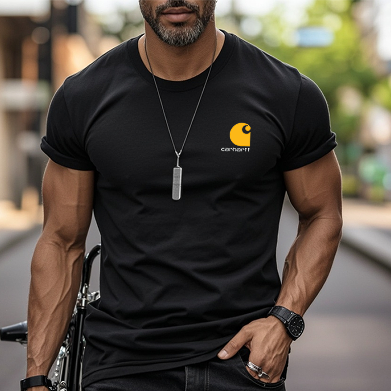 Men's Casual Graphic Print Cotton T Shirt-Unitsen