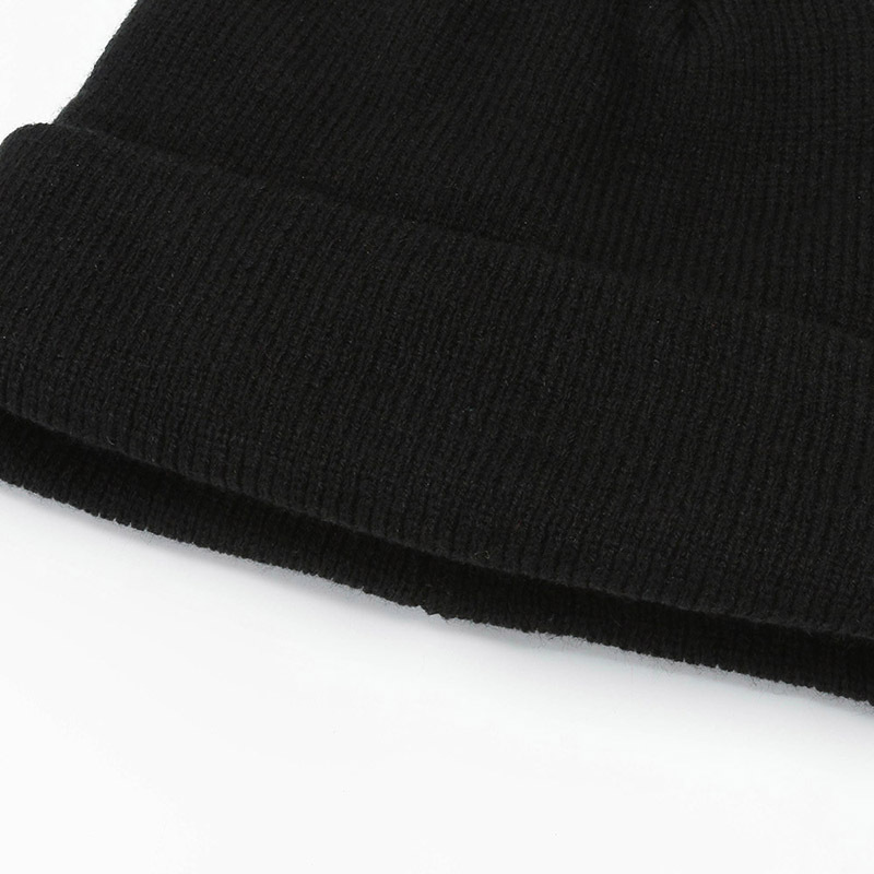 Solid Color Knitted Hat Pullover Hat Plus Fleece Warm Hat-Unitsen