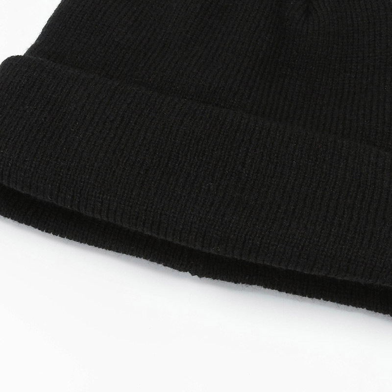 Solid Color Knitted Hat Pullover Hat Plus Fleece Warm Hat-Unitsen