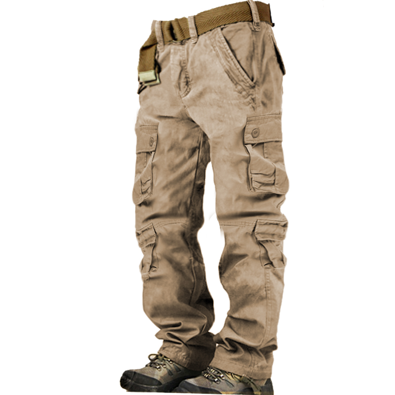 Men's Multi-pocket Outdoor Cotton Cargo Pants-Unitsen