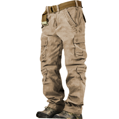 Men's Multi-pocket Outdoor Cotton Cargo Pants-Unitsen