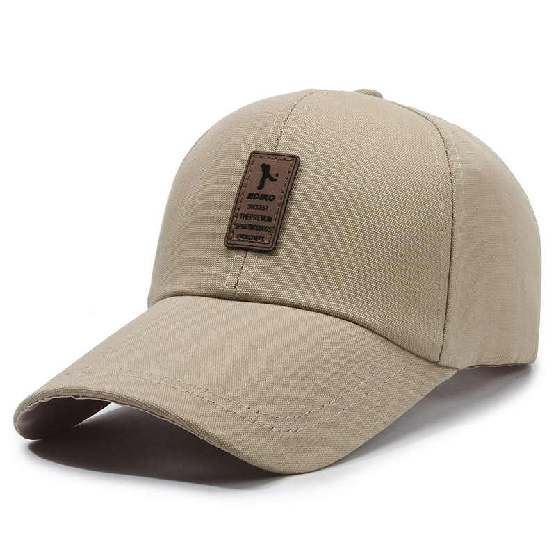 Men's Outdoor Breathable Casual Leather Label Baseball Cap Sun Hat-Unitsen