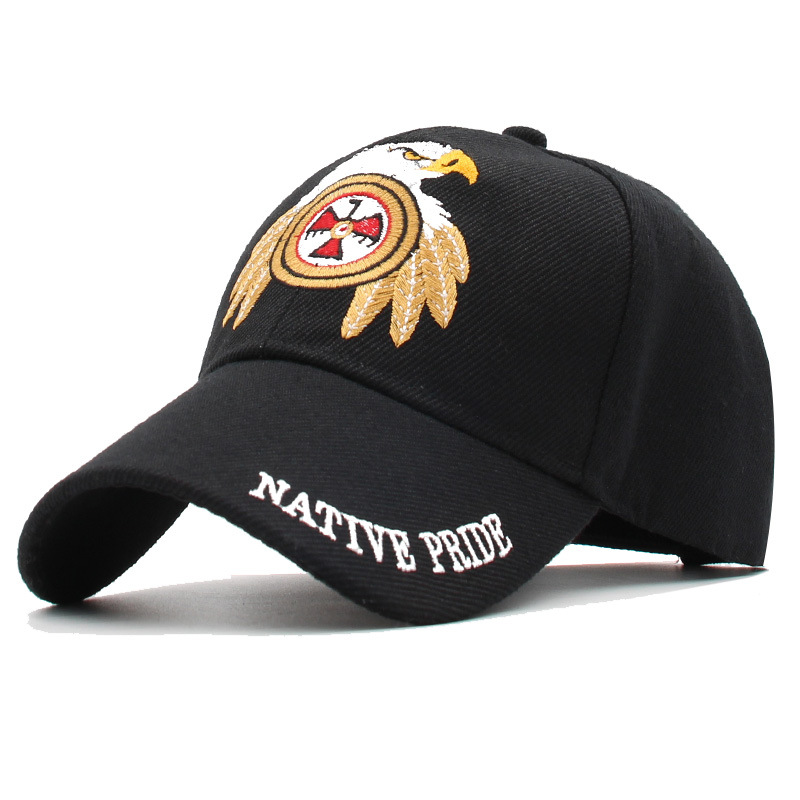 Men's Color Blocked Embroidered Eagle Sunscreen Baseball Cap-Unitsen