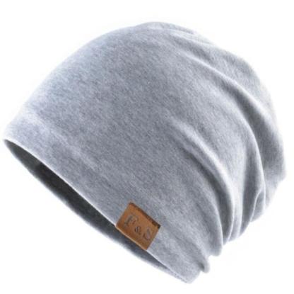 Men's Winter Leather Label Brimless Loose Hat-Unitsen