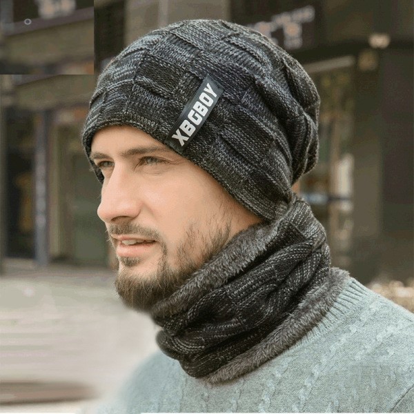 Men's Warm Outdoor Hat And Scarf Suit-Unitsen