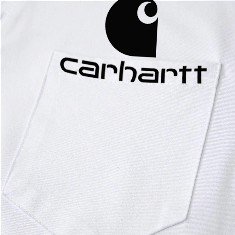 Carhartt Men's Casual Henley V Neck Pocket White T-Shirt-Unitsen