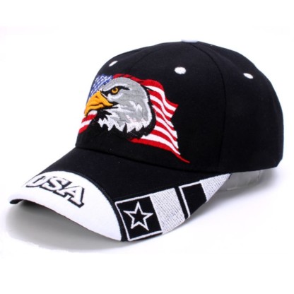 Men's Color Blocked Embroidered Eagle Sunscreen Baseball Cap-Unitsen