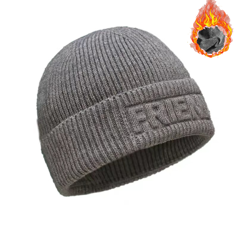 Men's Knitted Jacquard Thickened Warm Ear Protection Hat-Unitsen