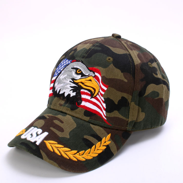 Men's Color Blocked Embroidered Eagle Sunscreen Baseball Cap-Unitsen
