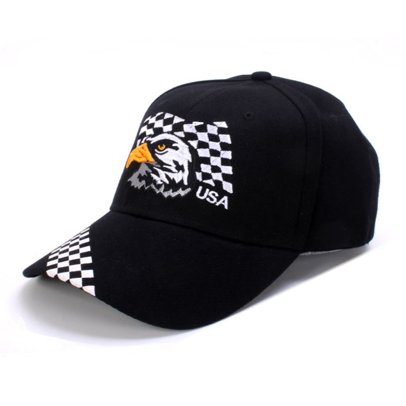 Men's Color Blocked Embroidered Eagle Sunscreen Baseball Cap-Unitsen