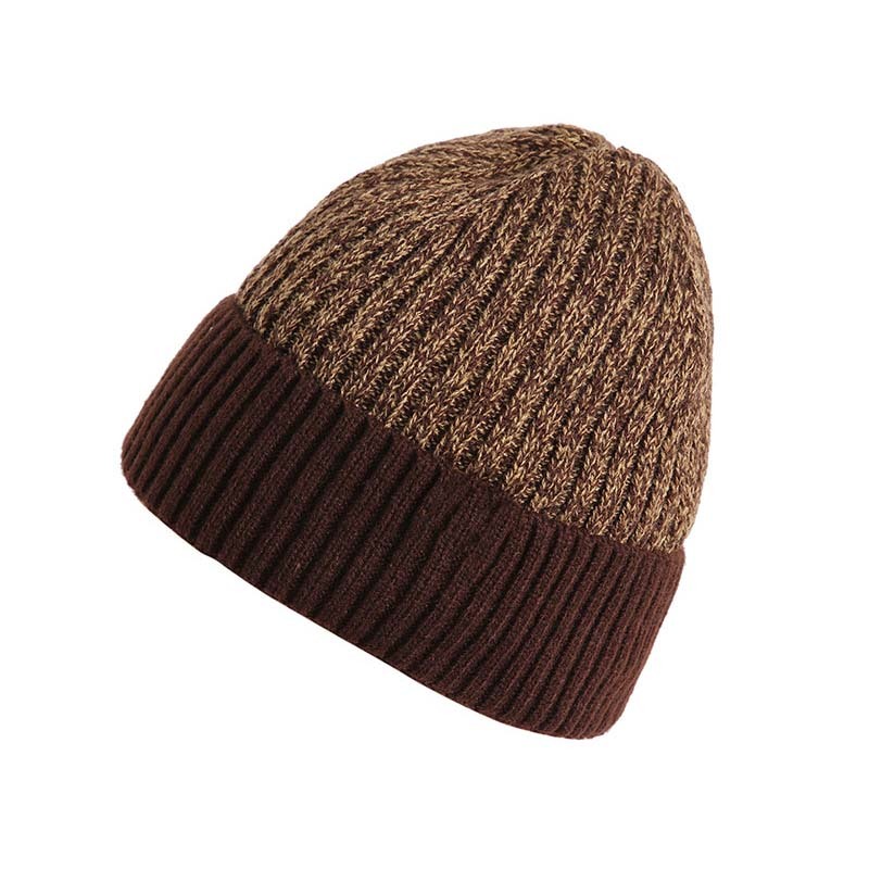 Men's Double Layer Woolen Hat Plus Fleece Warm Knitted Hat-Unitsen
