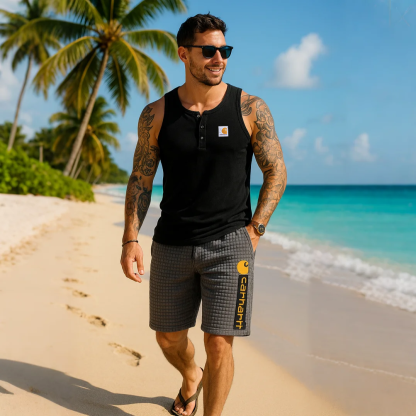 Carhartt Men's Vintage Check Quilted Surfing Walkshort Shorts-Unitsen