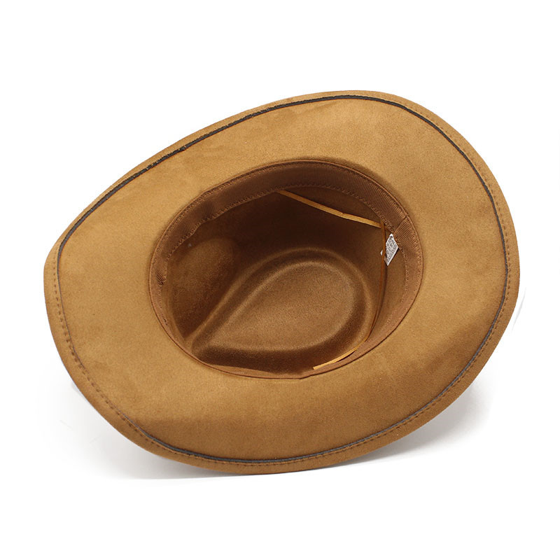 Unisex Western Cowboy Outdoor Wool Suede Hat-Unitsen