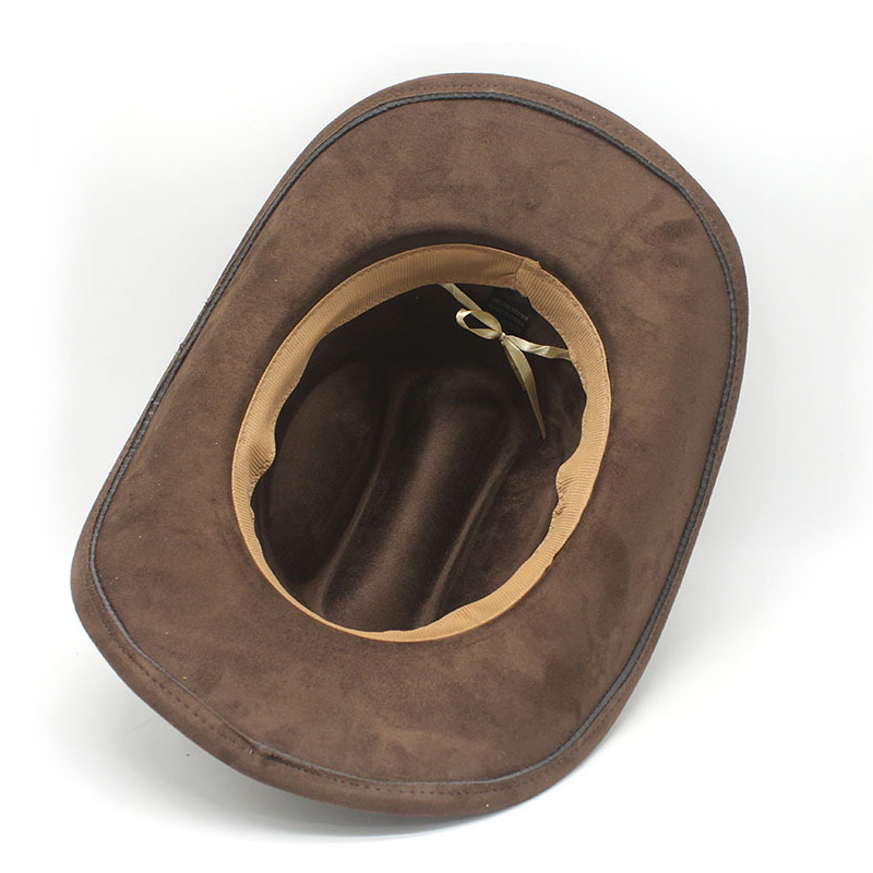 Unisex Vintage Western Cowboy Ethnic Suede Hat-Unitsen