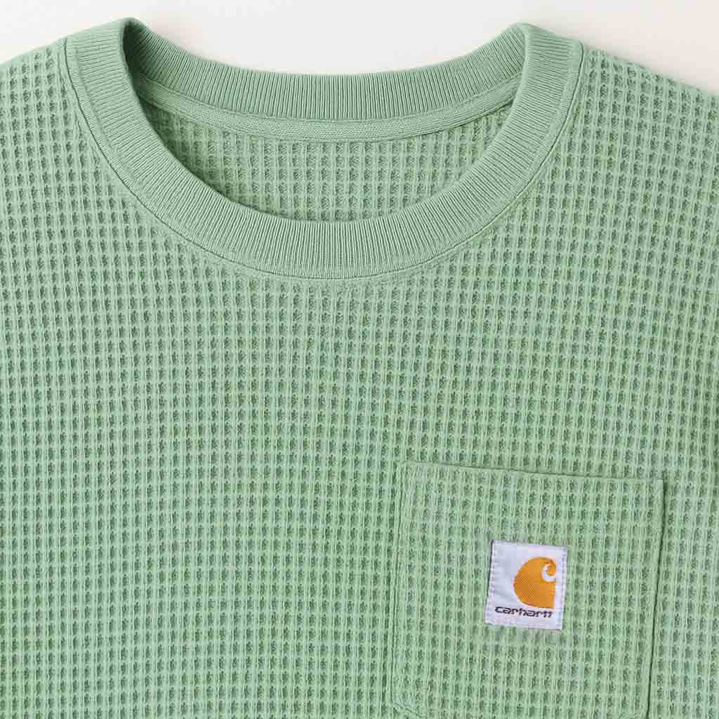 Men's Carhartt Vintage Waffle Knit Patch Pocket Short Sleeve Crew Neck T-Shirt-Unitsen