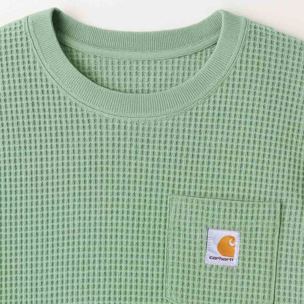 Men's Carhartt Vintage Waffle Knit Patch Pocket Short Sleeve Crew Neck T-Shirt-Unitsen