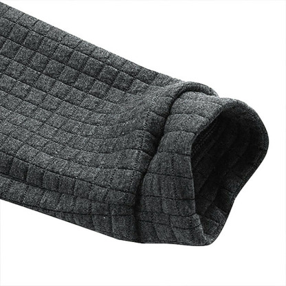 Men's Quilted Waffle Outdoor Sports Solid Color Long Sleeve Daily Tops Hoodie-Unitsen