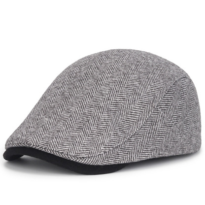 Herringbone Casual Warm Peaked Cap British Retro Progressive Hat-Unitsen