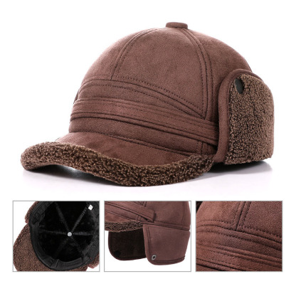 Men's Warm Suede Thickened Warm Ear Protection Cap-Unitsen