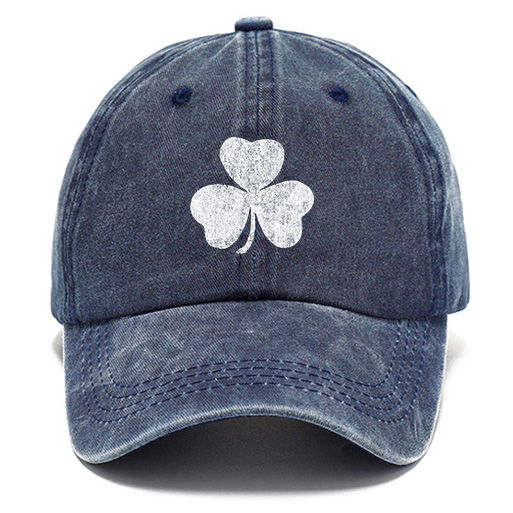 St. Patrick's Day Lucky You Shamrock Washed Cotton Sun Hat Vintage Outdoor Casual Cap-Unitsen